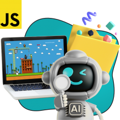 Язык программирования JavaScript + AI. Проектное обучение + геймификация + AI-помощники - КИБЕРшкола программирования для детей, компьютерные курсы для школьников, начинающих и подростков - KIBERone г. Саяногорск