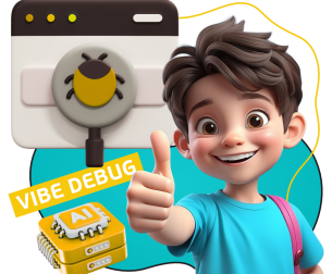 Тестирование & Vibe Debug. Охотники за багами - КИБЕРшкола программирования для детей, компьютерные курсы для школьников, начинающих и подростков - KIBERone г. Саяногорск